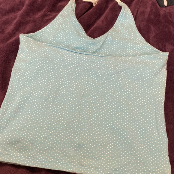 Roxy - blue polka dot halter top - Picture 2 of 3